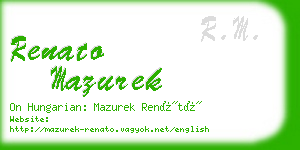 renato mazurek business card